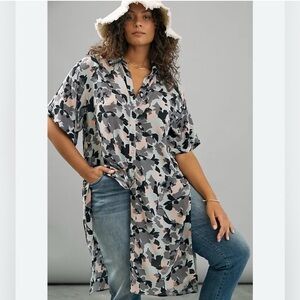 Anthropologie Maeve Rita Printed Tunic Blouse